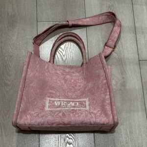 Versace Floral Pink Tote Bag